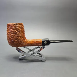 Brebbia Lido Root Briar 100 Rusticated Billiard (Unsmoked Estate) - alternate view