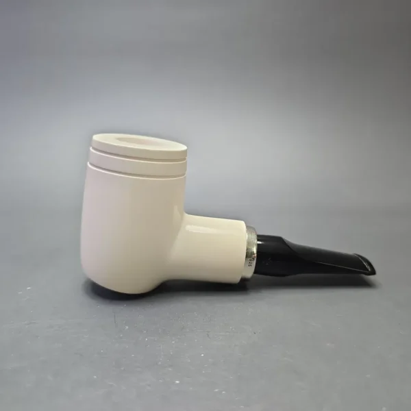 MBSD Meerschaum Silver Smooth Reverse Calabash Poker (New) - Image 3