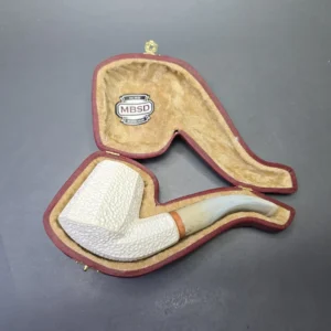 MBSD Meerschaum Deluxe Rusticated Paneled Volcano with Briar-Mortise (New) - alternate view