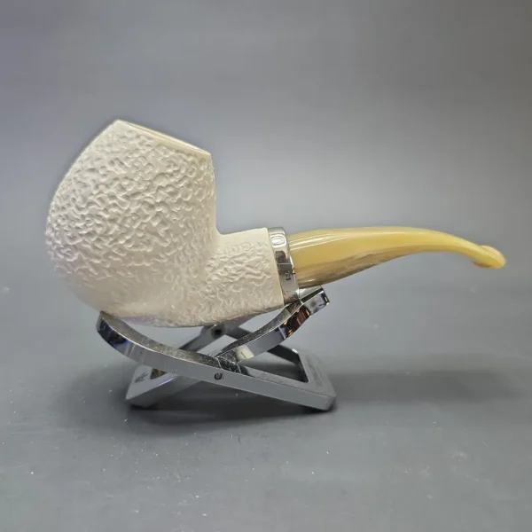 MBSD Meerschaum Silver Rusticated Reverse Calabash Brandy (New) - Image 3