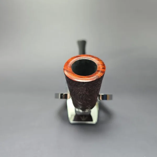 Herriot Pipes Partially Sandblasted "Arne Jacobsen" Dublin w/ Horn Estate Briar Pipe, Unsmoked