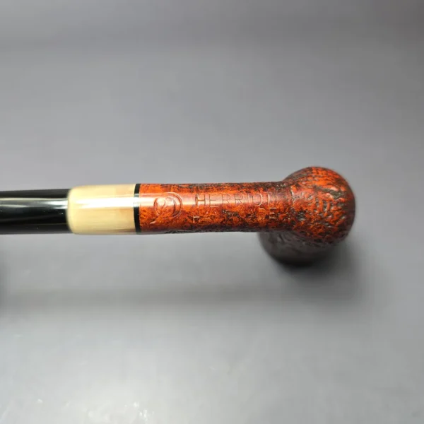 Herriot Pipes Partially Sandblasted "Arne Jacobsen" Dublin w/ Horn Estate Briar Pipe, Unsmoked