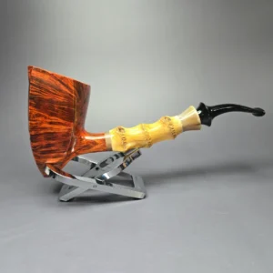 Walt Cannoy 10th Anniversary Cardinal House Hollingsworth Smooth Pickaxe Handmade Briar Pipe, New