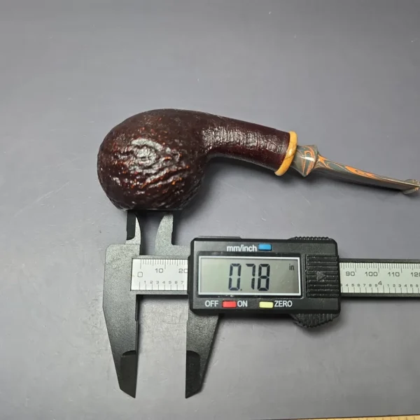 Bonsai Pipes Sandblasted Apple w/ Olivewood Handmade Briar Pipe, New