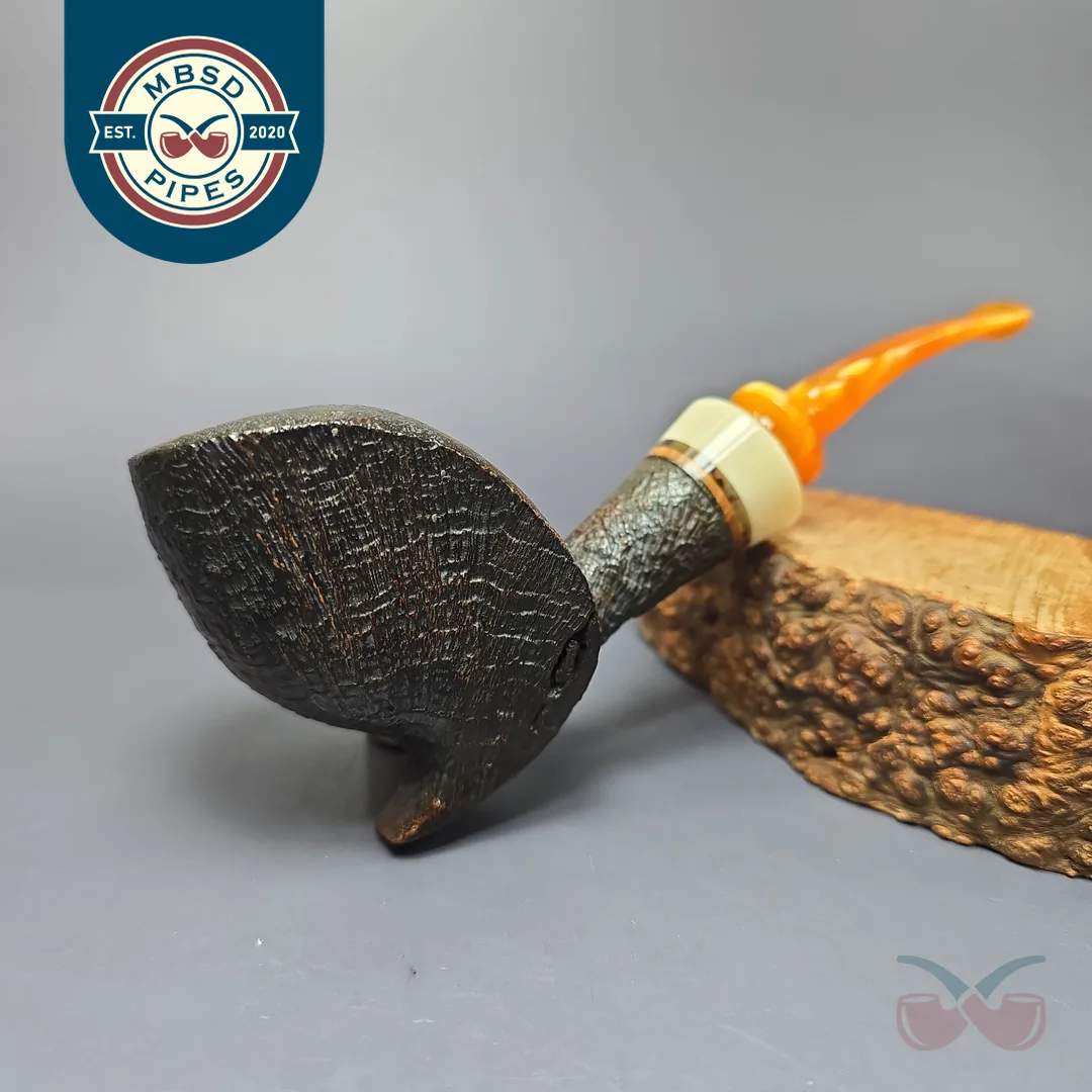 Kevin Arthur Sandblasted Sphinx w/ Ivorite Estate Briar Pipe, American Estates