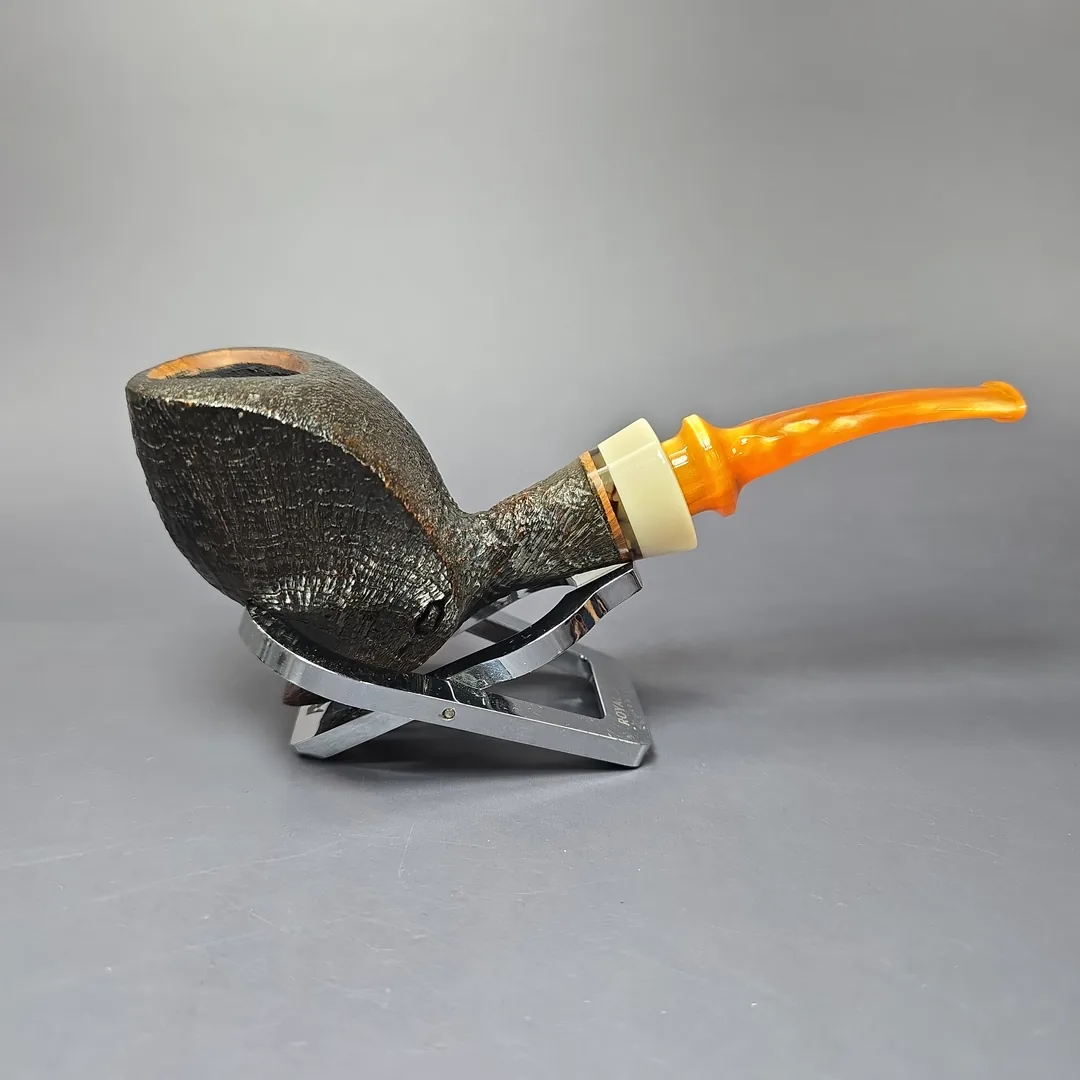 Kevin Arthur Sandblasted Sphinx w/ Ivorite Estate Briar Pipe, American Estates