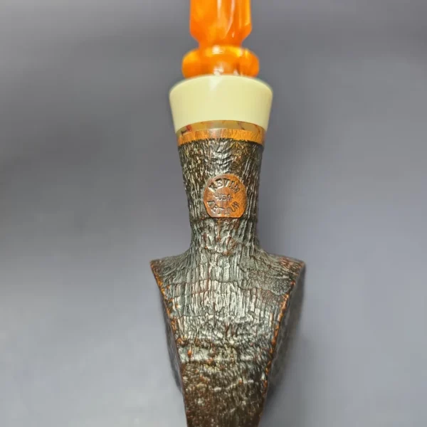 Kevin Arthur Sandblasted Sphinx w/ Ivorite Estate Briar Pipe, American Estates