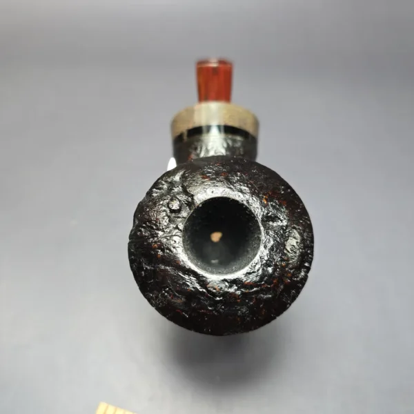 Bonsai Pipes Sandblasted Knubbel Rhodesian w/ Stabilized Platan Handmade Briar Pipe, New