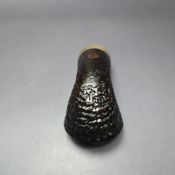 Bonsai Pipes Sandblasted Knubbel Rhodesian w/ Stabilized Platan Handmade Briar Pipe, New