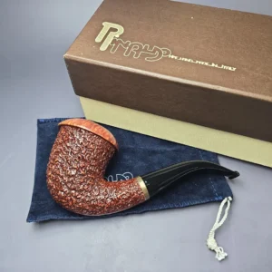 Rinaldo Lithos YY Megas Magnum Rusticated Calabash Estate Briar Pipe, Unsmoked