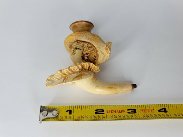 19th C. Antique Meerschaum Cheroot Cigarette Holder Pipe Victorian Woman No Stem - Image 9