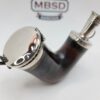 19th C British Antique Meerschaum Pipe, Sitter, Mounted Silver, WA Hallmarks [SOLD OUT] - Image 3