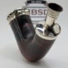 19th C British Antique Meerschaum Pipe, Sitter, Mounted Silver, WA Hallmarks [SOLD OUT] - Image 5