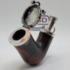 19th C British Antique Meerschaum Pipe, Sitter, Mounted Silver, WA Hallmarks [SOLD OUT] - Image 7