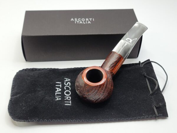 Ascorti Italia Nove Sand Rusticated Author Briar Tobacco Pipe, Italy, New [SOLD OUT] - Image 3