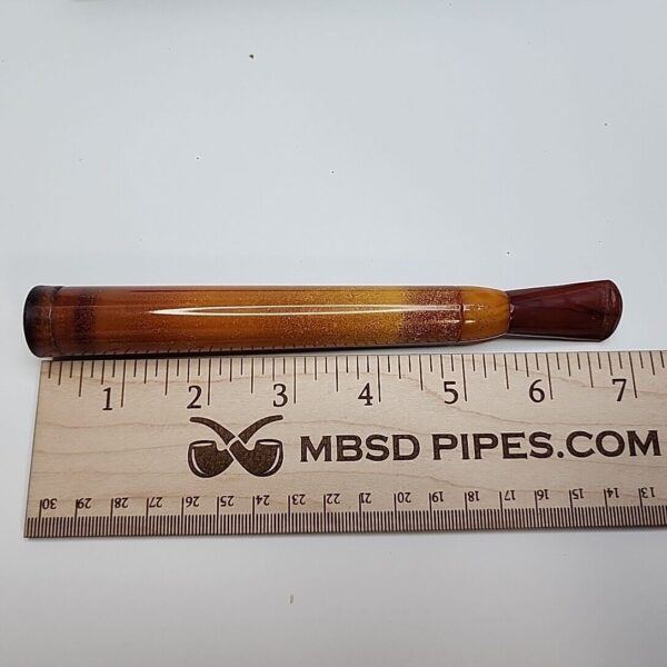 Large Antique Block Meerschaum Cigar Holder Cheroot, Amber Stem [SOLD OUT] - Image 4