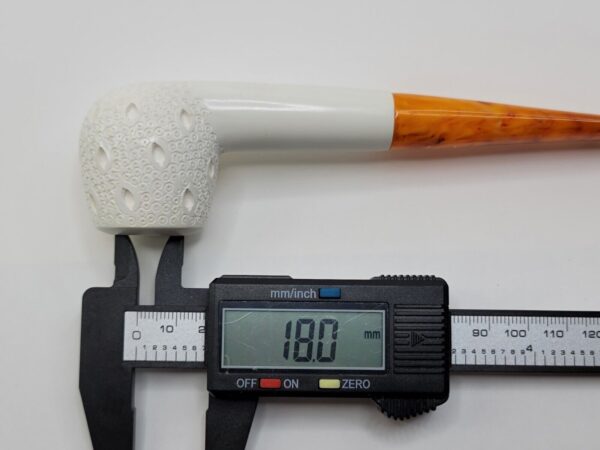 MBSD Meerschaum Block Meerschaum Straight Billiard Lattice Tobacco Pipe, Case [SOLD OUT] - Image 12