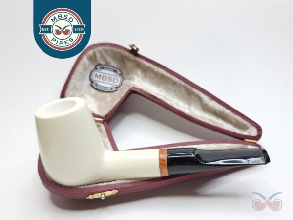 MBSD Meerschaum Deluxe Lovat Block Meerschaum Tobacco Smoking Pipe, 9mm Filter [SOLD OUT]