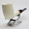 MBSD Meerschaum Deluxe Smooth Lovat Block Meerschaum Tobacco Pipe, 9mm Filter [SOLD OUT] - Image 8