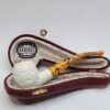 MBSD Meerschaum Small Bent Apple Block Meerschaum Tobacco Pipe, Lattice, Case [SOLD OUT] - Image 3