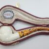 MBSD Meerschaum Small Bent Apple Block Meerschaum Tobacco Pipe, Lattice, Case [SOLD OUT] - Image 6