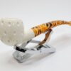 MBSD Meerschaum Small Bent Apple Block Meerschaum Tobacco Pipe, Lattice, Case [SOLD OUT] - Image 8