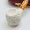 MBSD Meerschaum Small Bent Apple Block Meerschaum Tobacco Pipe, Lattice, Case [SOLD OUT] - Image 9