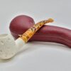 MBSD Meerschaum Small Bent Apple Block Meerschaum Tobacco Pipe, Lattice, Case [SOLD OUT] - Image 10