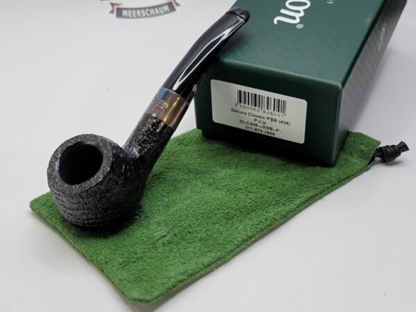 Peterson Deluxe Classic PSB 408 Sandblast Bent Apple Briar Tobacco Pipe, P-Lip [SOLD OUT] - Image 3