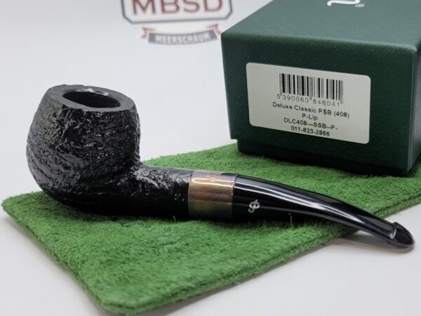 Peterson Deluxe Classic PSB 408 Sandblast Bent Apple Briar Tobacco Pipe, P-Lip [SOLD OUT] - Image 4