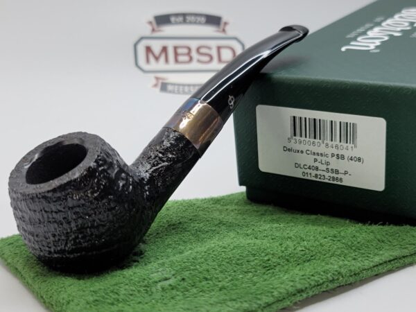 Peterson Deluxe Classic PSB 408 Sandblast Bent Apple Briar Tobacco Pipe, P-Lip [SOLD OUT]