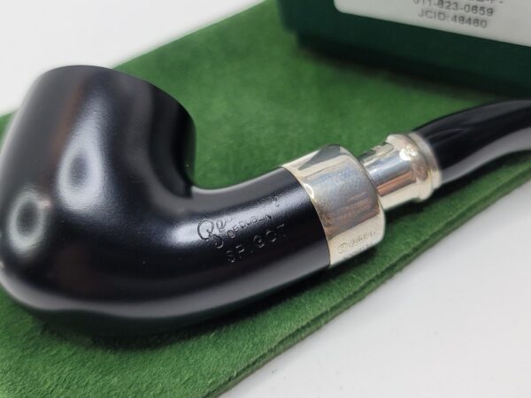 Peterson Ebony Spigot 01 Fishtail Bent Pot Briar Tobacco Smoking Pipe, 925 [SOLD OUT] - Image 5