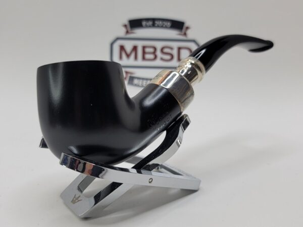 Peterson Ebony Spigot 01 Fishtail Bent Pot Briar Tobacco Smoking Pipe, 925 [SOLD OUT] - Image 6