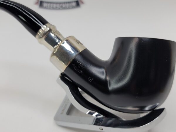 Peterson Ebony Spigot 01 Fishtail Bent Pot Briar Tobacco Smoking Pipe, 925 [SOLD OUT] - Image 7