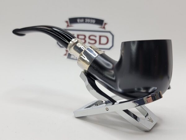 Peterson Ebony Spigot 01 Fishtail Bent Pot Briar Tobacco Smoking Pipe, 925 [SOLD OUT] - Image 8