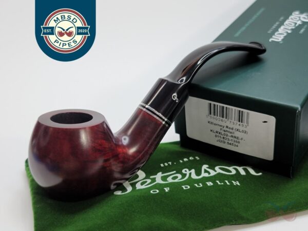 Peterson Killarney Red XL02 Smooth Bent Apple Briar Tobacco Pipe, Fishtail, New [SOLD OUT]