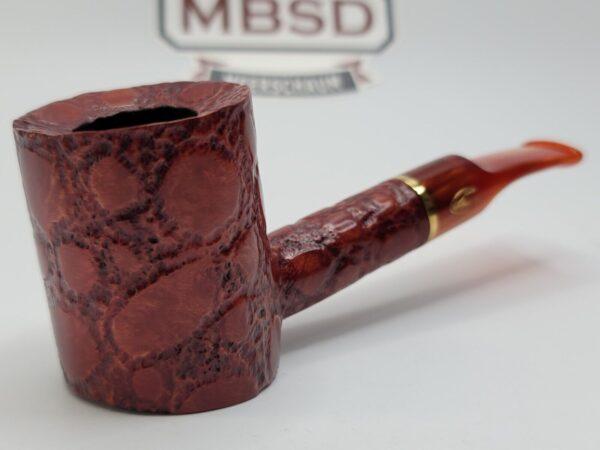 Savinelli Alligator 311 KS Red Poker Sitter Briar Tobacco Pipe, 6mm Filter [SOLD OUT] - Image 4