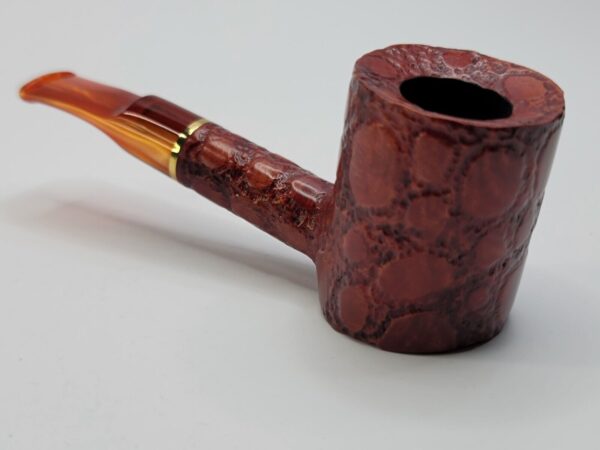Savinelli Alligator 311 KS Red Poker Sitter Briar Tobacco Pipe, 6mm Filter [SOLD OUT] - Image 8