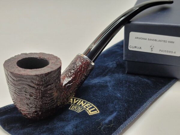 Savinelli Armonia Sandblasted Chruchwarden Dublin Briar Tobacco Pipe, 6mm Filter [SOLD OUT] - Image 4