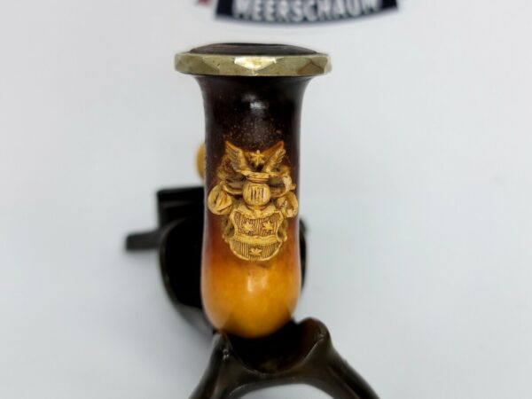 Small Antique Meerschaum Meerschaum Pipe, W/ Family Crest Carving, No Stem [SOLD OUT] - Image 5