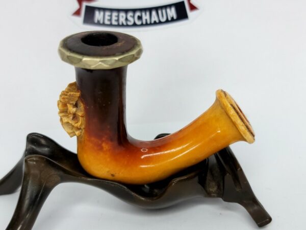 Small Antique Meerschaum Meerschaum Pipe, W/ Family Crest Carving, No Stem [SOLD OUT] - Image 6