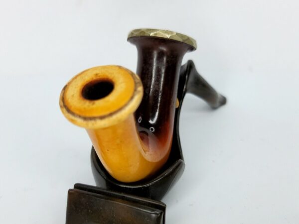 Small Antique Meerschaum Meerschaum Pipe, W/ Family Crest Carving, No Stem [SOLD OUT] - Image 8