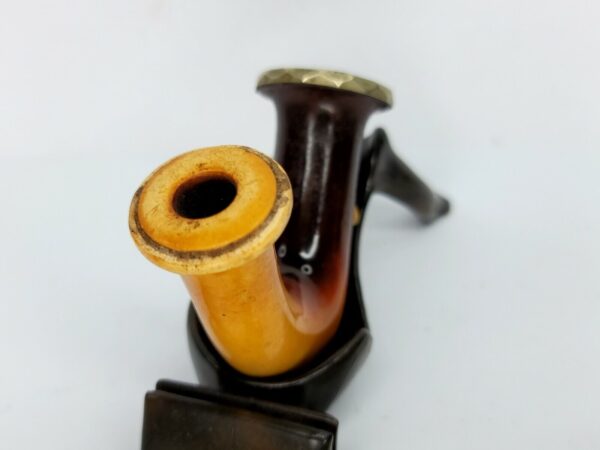 Small Antique Meerschaum Meerschaum Pipe, W/ Family Crest Carving, No Stem [SOLD OUT] - Image 9