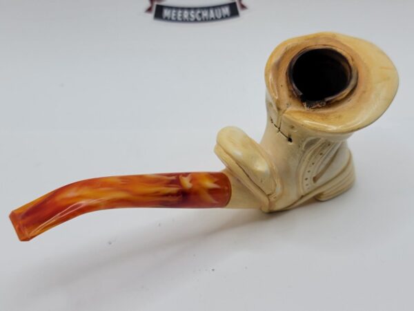 Vintage Ismet Bekler CAO Block Meerschaum Tobacco Smoking Pipe, Boot [SOLD OUT] - Image 3