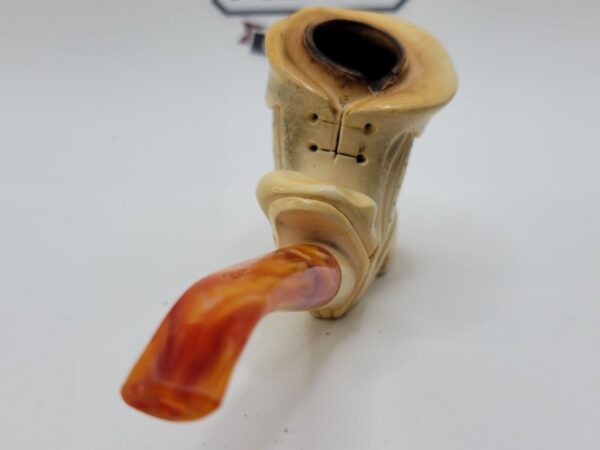 Vintage Ismet Bekler CAO Block Meerschaum Tobacco Smoking Pipe, Boot [SOLD OUT] - Image 4