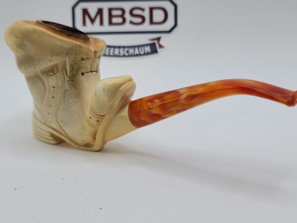 Vintage Ismet Bekler CAO Block Meerschaum Tobacco Smoking Pipe, Boot [SOLD OUT] - Image 6