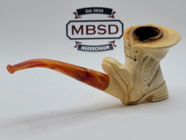 Vintage Ismet Bekler CAO Block Meerschaum Tobacco Smoking Pipe, Boot [SOLD OUT]
