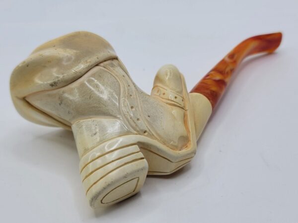 Vintage Ismet Bekler CAO Block Meerschaum Tobacco Smoking Pipe, Boot [SOLD OUT] - Image 8