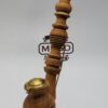 Vintage Long Wooden Tobacco Smoking Pipe, Brass Inserts, Unsmoked [SOLD OUT] - Image 3