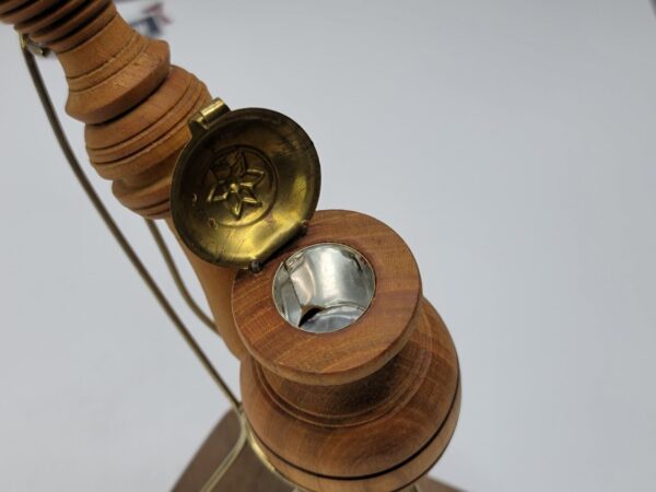 Vintage Long Wooden Tobacco Smoking Pipe, Brass Inserts, Unsmoked [SOLD OUT] - Image 6